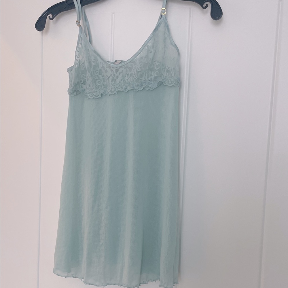 Victoria's Secret Light Blue Lace Chemise